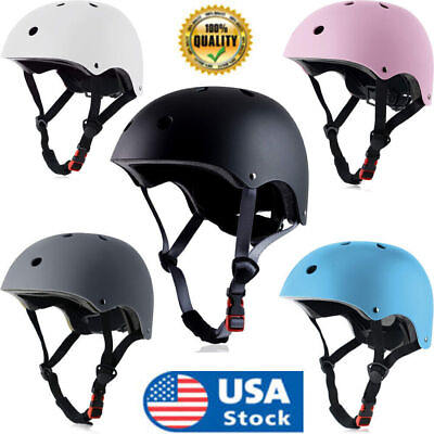 #ad Adult Child Skateboard Bike Helmet Skate Stunt Bomber Helmet Lightweight Cycling $11.96