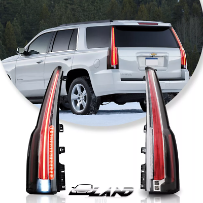 #ad VLAND Clear LED Tail Lights For 2015 2020 Chevrolet Suburban Tahoe Rear Lamps $335.99