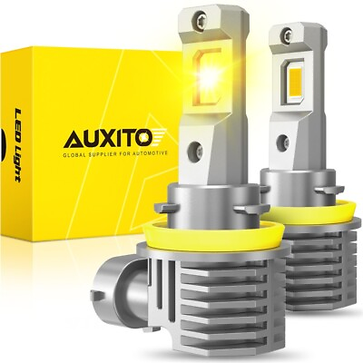 #ad 2X H11 H8 H9 LED Headlight Fog Light Bulbs Kit 3000K Golden Yellow High Low Beam $27.99