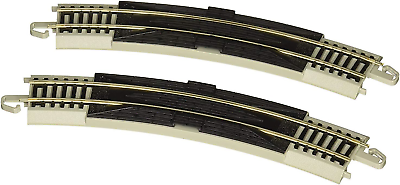 #ad Bachmann Trains Snap Fit E Z TRACK 18” RADIUS CURVED RERAILER 2 card NICKEL $18.01