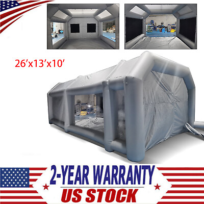 #ad Inflatable Spray Tent Booth Paint Car Paint 26#x27;x13#x27;x10#x27; 2 Filtration System $670.95