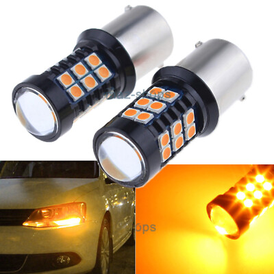 #ad 2X Amber Yellow 30SMD LED Canbus Bulb For Volkswagen MK6 Jetta Daytime DRL Light $13.92