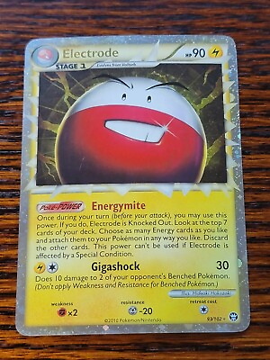 #ad Electrode Prime 93 102 Ultra Rare HGSS Triumphant Pokemon LP $13.99