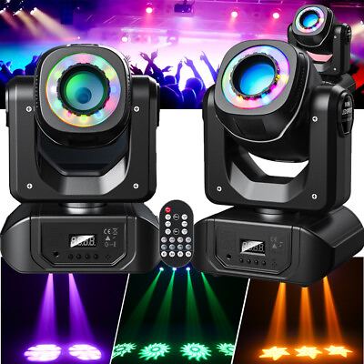 #ad 2X 80W LED GOBO Moving Head Stage Light RGBW DMX DJ Disco Party Beam Spot Light $147.19