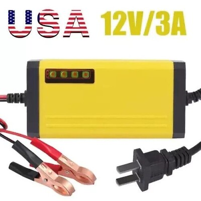 #ad #ad 12V Car Battery Charger Maintainer Auto Trickle RV for Truck Motorcycle Portable $8.95