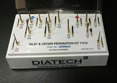 #ad Coltene Diatech Crown amp; Bridge Preparation Kit of 14 Multilayered Gold Plated $53.99