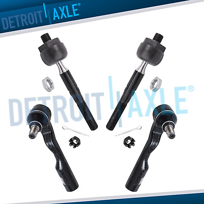 #ad All 4 New Inner amp; Outer Suspension Tie Rod End Kit for Toyota Sequoia Tundra $34.87
