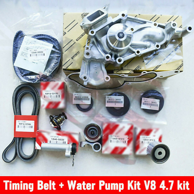 #ad Engine TIMING BELT WATER PUMP KIT Fits 4Runner Tundra Toyota Lexus LX470 V8 4.7 $189.89