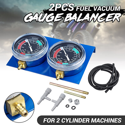 #ad #ad 2 Cylinder Motorcycle Fuel Vacuum Carburetor Synchronizer Carb Sync Balancer US $29.99