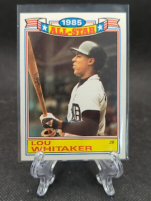 #ad 1986 Topps All Star Glossy Lou Whitaker Detroit Tigers Baseball Card #3 $1.50