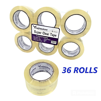 Heavy Duty Packing Tape 36 Rolls Total 3960YClear 2Mil 2quot;x110Y Ultra Strong $39.99