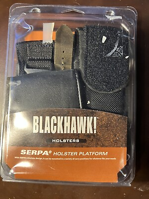 #ad Blackhawk 38CL63BK Black Serpa Strike Ambidextrous Holster Molle Platform $13.99
