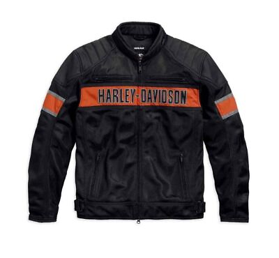 #ad #ad Harley Davidson Men#x27;s Trenton Mesh Riding Jacket Motorcycle Mesh Fabric Jacket $95.00