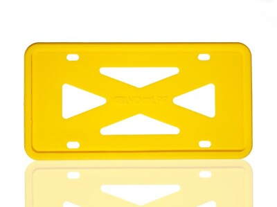 #ad Silicone Yellow License Plate Frame Cover Front Back Bracket Rust Proof $9.95