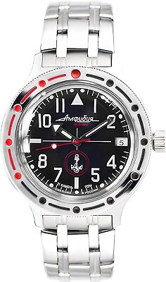 #ad Vostok 420959 Amphibia Watch Marines Diver Mechanical Self Winding USA STOCK $109.95