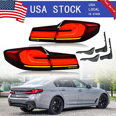 #ad 4pcs LED Tail Lights For BMW 5 Series G30 525 530 535 540 2017 2020 Rear Lamp US $335.97