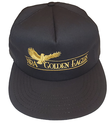 #ad #ad NRA Snapback Cap Hat Golden Eagles Black With Gold Embroidery $8.50