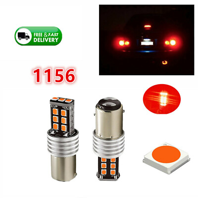 #ad Canbus Error Free Red 1156 BA15S 15SMD 3030 Car LED Backup Reverse Light Bulb 2x $10.96