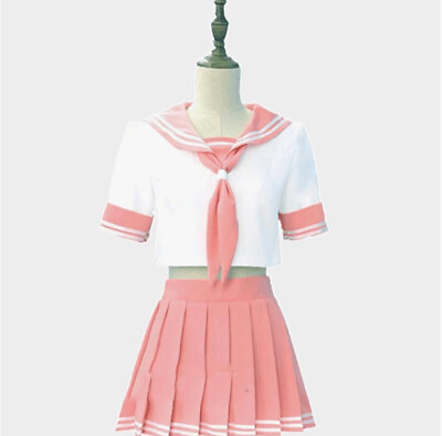 #ad Women#x27;s Anime Astolfo Pink Cosplay Outfit Uniform Sailor suit Costume Halloween $24.99