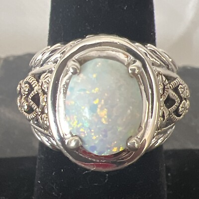 #ad Artisan Sterling Opal Ring S 7 8.82 Grams $75.00