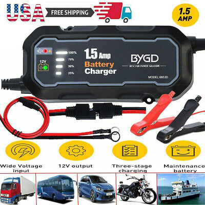 #ad 12V Smart Automatic Battery Charger Maintainer Motorcycle Car Trickle Float $19.95