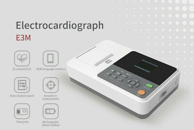 #ad E3M Digital ECG Monitor Electrocardiograph 3 Channel EKG Machine with Printer $459.00