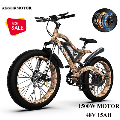 #ad Aostirmotor 26quot; 1500W Electric Bike Mountain Bicycle 48V 15A Fat Tire E bike $999.00