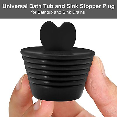#ad US Universal Silicone Bath Tub Stopper Plug For Bathtub Bathroom Sink Drain $3.63