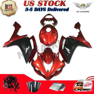 #ad MSB Injection New Red Black Plastic Fairing Fit for Yamaha 2007 2008 YZF R1 f004 $439.99