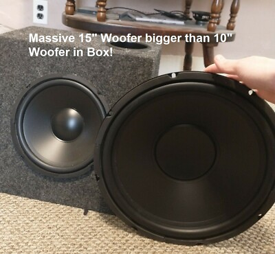 #ad NEW 15quot; inch Heavy Duty Monster Bass Upgrade Sub Woofer Speaker 4 8 ohm 400w $62.79