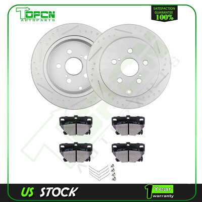 #ad 4X Ceramic Brake Pads and 2X Rotors Rear For Toyota Corolla XRS 2005 2006 $71.30