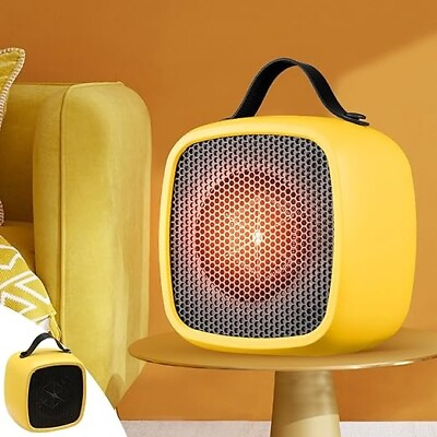#ad Mini Electric Heater 500W Desktop Portable Home Office Heater Fast Space Yellow $19.99