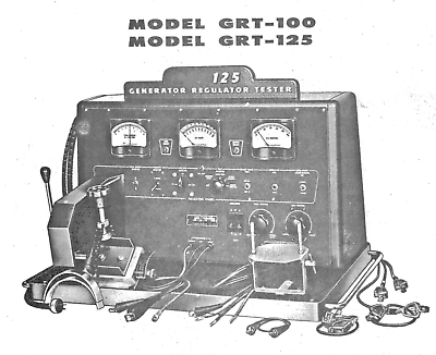 #ad SUN Model GRT 100 GRT 125 Generator Regulator Tester Owner#x27;s Instruction Manual $25.00