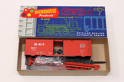 #ad HO Roundhouse 2045 40#x27; Steel Box Car The Katy MKT 6507 Red Kit $14.89