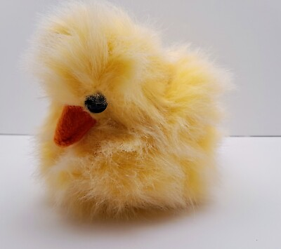 #ad Vintage America Wego Fluffy Yellow Duck Sitting Plush 7quot; Stuffed Animal Toy $11.66