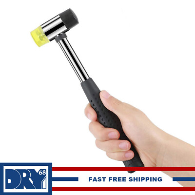 #ad 2 Way 25mm Mini Small Rubber And Nylon Head Face Mallet Hammer Handle Shaft $6.59