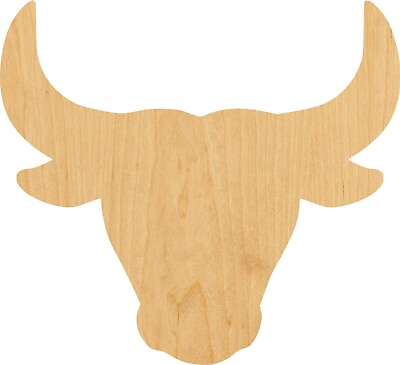 #ad Steer 2 Outline Laser Cut Out Wood Shape Craft Supply Woodcraft Cutout $55.43