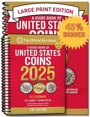 #ad A Guide Book of United States Coins quot;Red Bookquot; 2025 Large Print $23.96