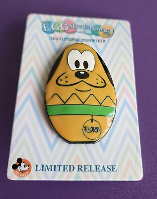 #ad DISNEY PLUTO 2018 EASTER EGG SCULPTED ANNUAL PASSHOLDER PIN FREE SHIPPING $24.90
