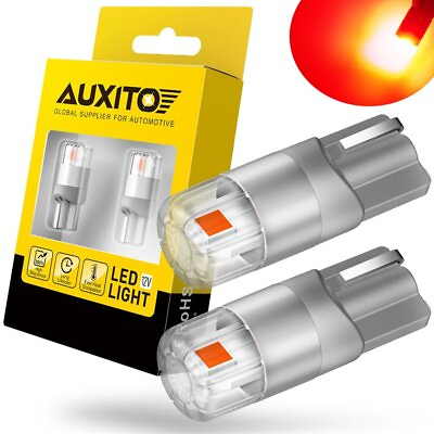#ad Auxito Red LED Parking Light Bulbs 168 T10 194 Wedge 2825 for Honda Ford Subaru $10.99