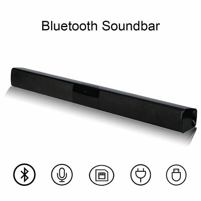 #ad 550mm New Stereo Speaker Bluetooth 4.2 4 Trumpet Soundbar Wireless TV Speaker $36.99