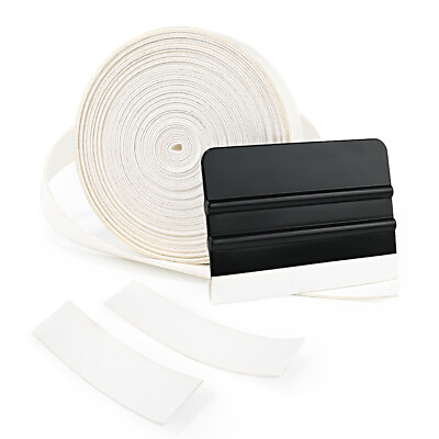 #ad 1000CM White Fiber Felt Edge for Squeegee Vinyl Car Wrapping Tools Scratch free $16.10