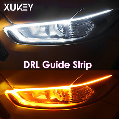 #ad 2x 17.8quot; DRL LED Headlight Strip Light Daytime Running Sequential Signal Lamp $10.99