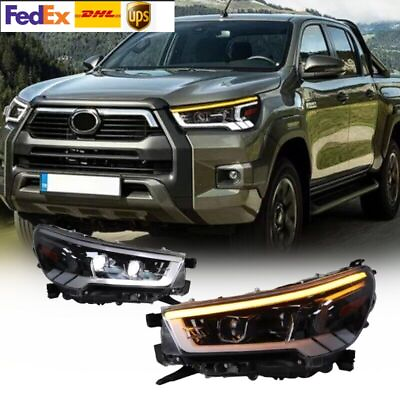 #ad Pair LED Headlight Upgrade For Toyota Hilux 2020 2023 Vigo Revo DRL Projector $899.00