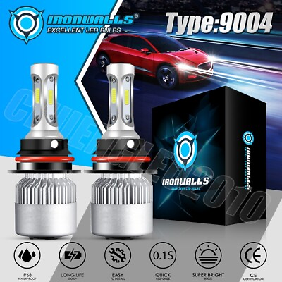#ad 9004 HB1 LED Headlight Kit Hi Lo Beam 2000W 300000LM Car Light Bulbs 6000K White $16.99