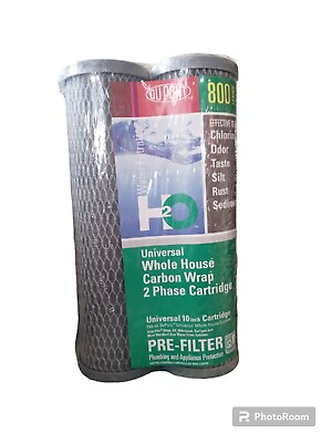 Twin Pack Dupont 800 Series 10quot; Whole House Carbon Wrap Water Filtration NEW $20.00