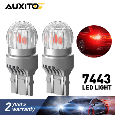 #ad 2PCS CANBUS 7443 LED Bulbs Brake Stop Light Lamp Red Super Bright 7444 7441 $14.99