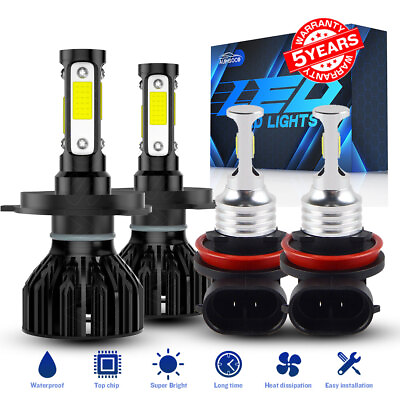 #ad LED Headlight Bulbs Kit High Low Beam Fog Light For Nissan Platina 2002 2010 $39.99