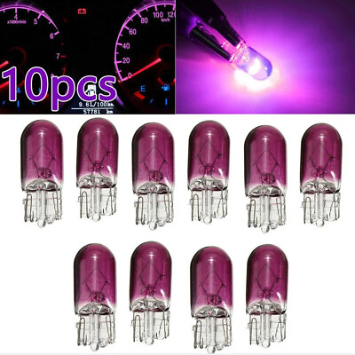 #ad 10PCS Purple T10 501 3W Car Dashboard Dash Panel Gauge Light Bulbs Accessories $13.08