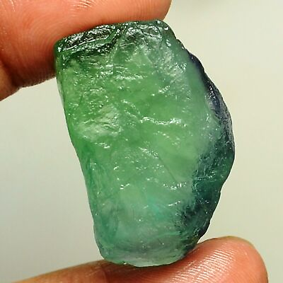 #ad 83.70Ct Natural Brazilian Green Fluorite facet Rough Crystals Mineral Specimens $7.99